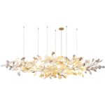 Ginkgo Leaf Creative Restaurant Chandelier Living Room Art Duplex Villa Hotel Staircase Chandelier