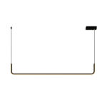 Modern Indoor Lighting Aluminum Simple Led Line Dining Room Pendant Light Linear Chandelier