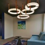 Marble full-copper leather living room and dining room luxury designer bar Nordic style bedroom imitation marble chandelier - Image 2