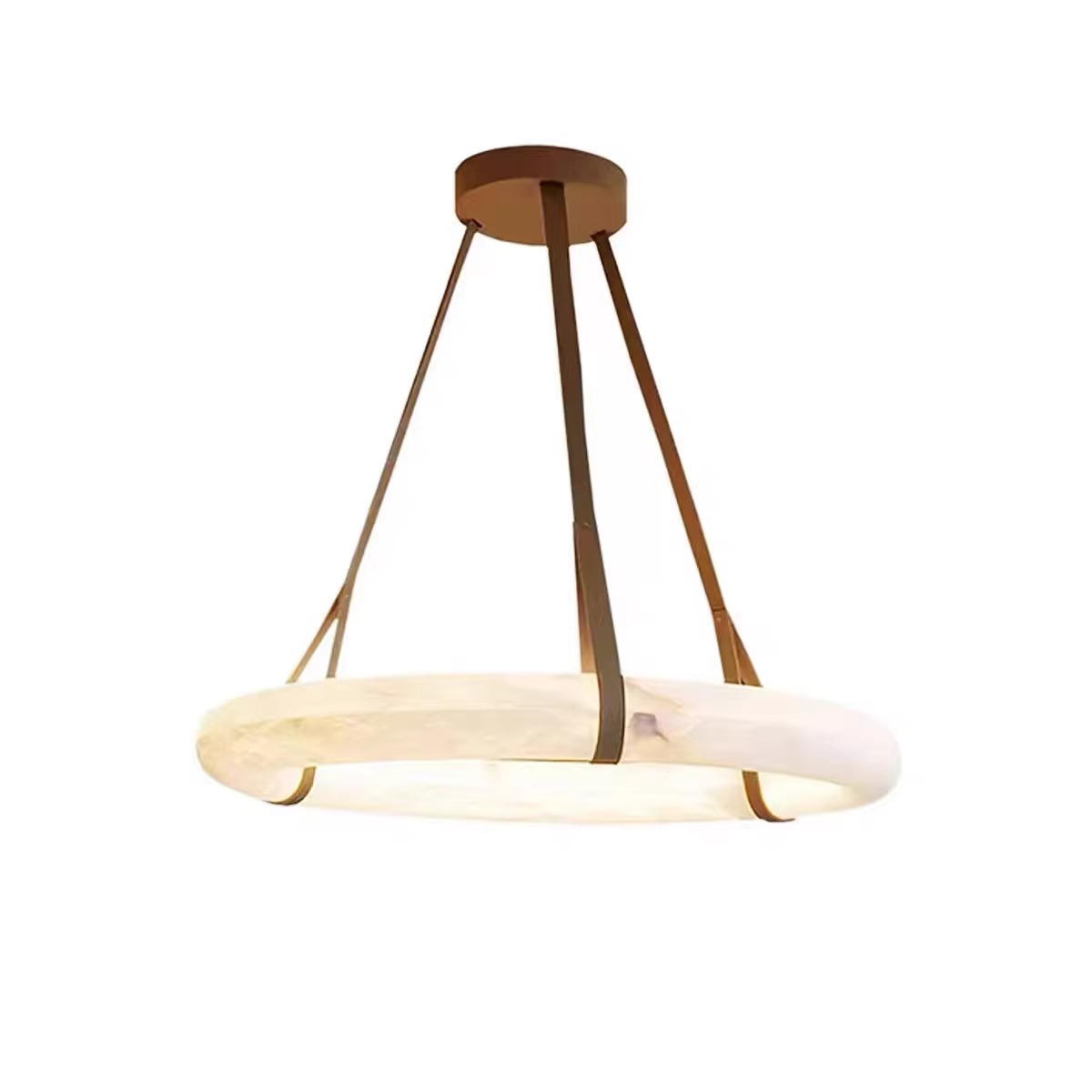 OGS-ML01A_5 Marble full-copper leather living room and dining room luxury designer bar Nordic style bedroom imitation marble chandelier - Image 1