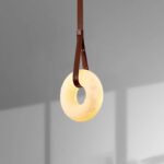 High-end marble single-head bedside lamp with retro artistic style for new Chinese-style bedroom Italian-style dining room pendant light - Image 3