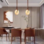 High-end marble single-head bedside lamp with retro artistic style for new Chinese-style bedroom Italian-style dining room pendant light - Image 6