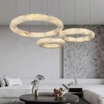 All-copper Spanish travertine chandelier for a new Chinese-style classical designer art restaurant elegant and luxurious round bedroom and living room lamp - Image 3