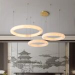 All-copper Spanish travertine chandelier for a new Chinese-style classical designer art restaurant elegant and luxurious round bedroom and living room lamp - Image 5