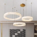 Marble chandelier Luxurious living room lighting fixture Modern minimalist creative design Highend and elegant bedroom lighting product - Image 2