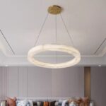 Marble chandelier Luxurious living room lighting fixture Modern minimalist creative design Highend and elegant bedroom lighting product