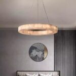 Simple designer new Chinese-style living room hall villa dining room, bedroom study Imported natural marble chandelier - Image 4