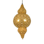 Hot sell Retro Hanging Golden Metal Moroccan Pendant Lamps Indoor Decorative Lamps