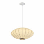 Home Decor Minimalist Design White Silk Pendant Light Kitchen Led Hanging Lamp