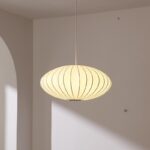 Home Decor Minimalist Design White Silk Pendant Light Kitchen Led Hanging Lamp - Image 2