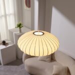 Home Decor Minimalist Design White Silk Pendant Light Kitchen Led Hanging Lamp - Image 3