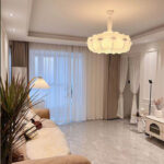 Residential Decoration Living Room Bedroom Ceiling Mounted Artificial Silk Led Chandelier - Image 3