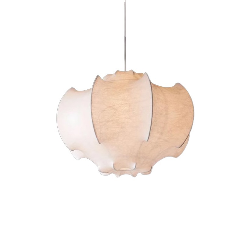 OGS-NS07 (1) Silk Chandelier Living Room Bedroom Restaurant Homestay Simple Creative Cream Room Lamp - Image 1