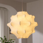 Decoration Restaurant Lighting Suspension Silk Cloth Art Pendant Lamps Silk Pendant Light - Image 2
