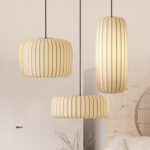 Japanese Style Lamp For Living Room Bedroom Simple Silk Lantern Designer E27 Bedside - Image 2