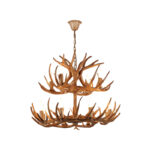 American Brown Chandelier Simple Resin Ceiling Lamp Restaurant Antlers Chandeliers - Image 3