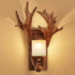 Handmade Resin LED Wall Sconce Industrial Luxury Interior Horn Deer Shape Wall Lamp - Image 2