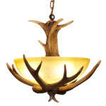 Vintage Resin Antler Hanging Chandelier With Horn Deer For Kitchen Restaurant Decor