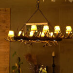 American Country Retro Simple Rural Single Lighting Antler Large Modern Chandelier - Image 2
