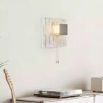 Square glass wall lamp - Murano bedroom bedside lamp - Living room sofa background wall lamp - Image 5