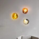 Personalized background wall decorative lamp Nordic living room lamp Bedroom bedside lamp Creative staircase lamp Bar wall lamp Lava wall lamp Glass lamp - Image 2