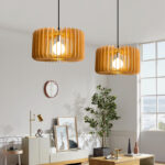 Oriental Style Bamboo Pendant Light Wood Suspension Lantern For Parlor Home Decor Lighting - Image 2