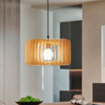 Oriental Style Bamboo Pendant Light Wood Suspension Lantern For Parlor Home Decor Lighting - Image 3